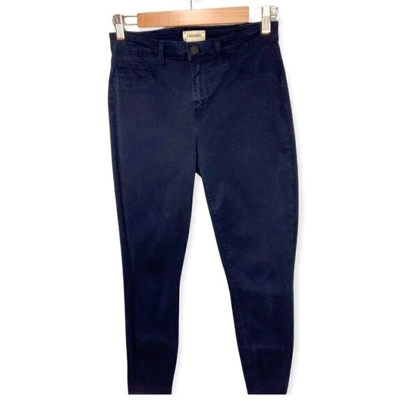 L' Agence Midnight Blue Margot High Rise Skinny Crop Pants L2 - Picture 9 of 9